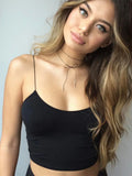 New Fashion Women Sexy Crop Tops Solid Summer Camis Women Casual Tank Tops Vest Sleeveless Crop Tops