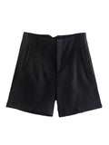 Women Basic Suit Shorts OL Lady Spring Summer New Trendy Pants High Waist Street Style