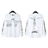 Star Long-Sleeved T-Shirt Men's Ins Street Fashion T-Shirt Autumn And Winter Loose Casual Pure Cotton Bottom