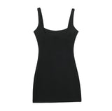 New Solid Color Slimming And Slim Short Suspender Dress