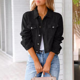 Zingj Women's Spring And Summer New Denim Jacket Long Sleeve