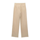 Autumn And Winter Straight Trousers Double Buckle Suit Vest Three Sets Of New Women's Fashion Commuting