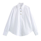 New Button-Down Clip Loose-Fitting Shirt