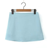 Spring Style Classic Holiday Shorts, Solid Color Shorts, Half Skirt, A-Shaped