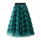 Solid Tulle Layered Maxi Skirt- Outfit