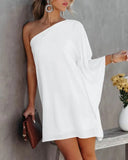 Zingj / Summer 2023 New Hot Style Positioning Print Gradient One-Shoulder Casual