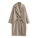 And Winter New Casual Loose Double-Breasted Coat
