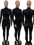 Hollow Out Women 2 Piece Set Fitness Skinny Mock Neck Crop Top Skinny Biker Shorts Matching Jogger Ser Sexy Night Club