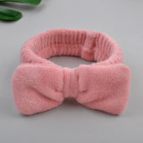 New OMG Letter Coral Fleece Wash Face Bow Hairbands For Women Girls Headbands Headwear Hair Bands Turban Hair