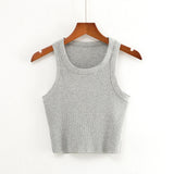 New Round Collar Solid Color Sports Short Blouse With A Slimmed Edge, A Small