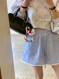 Zingj East Gate Summer Restore Ancient Ways Reduce Age Splicing Lace Lace With High Waist Versatile Striped Wide Leg Shorts