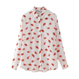 Spring Printed Slim Shirt 2328004 Printed Half Skirt