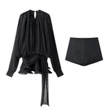 Temperament Lantern Dress Women's Spring New Short Skirt To Collect Irregular Lotus Leaf Edge
