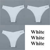 Hot Ice Silk Women Panties Invisible Ultra Thin Seamless Underwear Briefs Underpants Sexy Lingerie Solid Panties