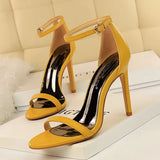 Zingj Summer Fashion Simple Thin Heel High Heel High Heels Sexy Nightclub Sandals Women's