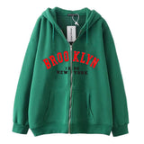 Style Lazy Cardigan Hoodie 2024 Spring And Autumn Oversize Zipper Jacket Couple