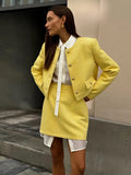 Zingj Small Fragrant Wind Suit 2024 Autumn And Winter New Temperament Short Small Wind Jacket Skirt Suit