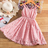 Beading Girl Dress 2021 White Backless Girls Teenage Princess Dress Irregular Tutu 2-6 Years Pink Children Dresses