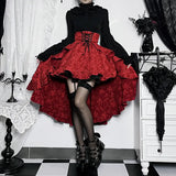 Autumn New Sexy Stitching Bag Hip Skirt Temperament Slim High Waist Tie Waist Tail Half Skirt