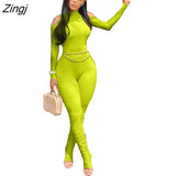 Jumpsuit Off Shoulder Bodysuit Women Long Rompers Womens Jumpsuit Sportsuit Solid Color