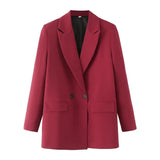 And Summer 2024 New Simple Loose Double-Breasted Suit Jacket New Suit For Women In Spring And