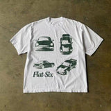 Summer Tide Brand National Tide Personality Boy Car Short-Sleeved Printed T-Shirt Loose Round-Collar