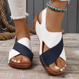 And Autumn 2025 New Flat Bottom And Fish Mouth Sandals Women's Large Thick Bottom Hollow Beach