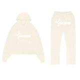 Street Tide Brand Alphabet Printed Sweater Set For Men And Women Hip Hop Street Loose Hooded