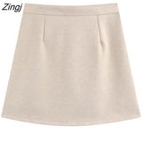 Women Pure A-line Sexy Prevalent Daily Minimalist Ulzzang Fall Basic Preppy Street Style BF Newest Above Knee Ins