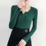 Zingj Women's Autumn And Winter Knitted Sweater With 2023 New High-End V Tie Bottom Slim White Long-Sleeved