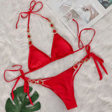 Zingj New Sexy Bikini Set Luxury Crystal Diamond Straps Female Swimwear Beach Holiday