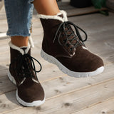 And Winter 2023 New Women's Shoes High-Top Leisure Thick-Soled Velvet Warm Snow Boots Flat-Soled Short