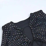 Dazzling Sequined Dress 2023 Fall New Sexy Hollowed-Out Strap Slim