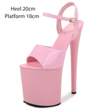 2021 Model Shoes Women Sexy Catwalk Shoes Sandals 9 13 15 17 20 CM High Heels Platform Sandals Girls Shoe Party Club Drop