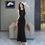 Zingj Shot Retro Hollowed-Out Knitted Dress Female Summer Gentle Wind Design Temperament Slim And Skinny Hip-Covered