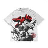 Hip Hop T-Shirt Harajuku Short T-Shirt Gothic Street Clothing Fashion Men's And Women's Punk