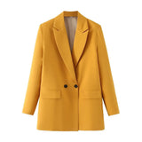 And Summer 2024 New Simple Loose Double-Breasted Suit Jacket New Suit For Women In Spring And