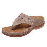 2025 New Cool Drag Thick Bottom Flip-Flops And Slippers Women Wear Hollow Beach Water Drill Cool