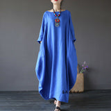 Women Long Maxi Dresses Plus Size White Red Large Loose Cotton Linen Dress Summer New Straight Vestodis Female