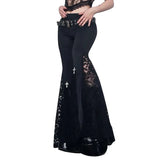 High-Waisted Lace Stitching Buttocks Micro-Trunks Dark Style Sexual Engraving Empty Spicy Girls Casual