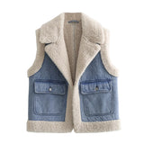 New Double-Sided Fur Integrated Pocket Vest
