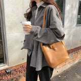 Corduroy Shirt Women's Long Sleeve Top Women's Outerwear Women's Autumn Coat Korean Fashion Brand