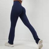 Zingj Nude Elastic Sports Lulu Peach Hip Horn Yoga Pants Show Slim Dance Training Running Sports Fitness Pants-Outfit