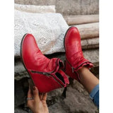 Autumn And Winter New Round Head And Double Zipper Short Boots Woman Martin Boots Woman Large Size