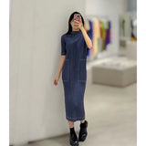Folded HP Series 2025 Miyake Spring And Autumn Folded Women's Loose Folding Set Top Straight