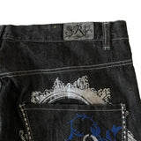 Plus-Size Hip-Hop Jeans Loose Skateboard Pants Men's Fashion Casual Straight Wide-Legged