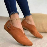 Buckle V-Port Casual Single Shoe Fashion Size 35-43 Women's