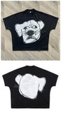 Men's T-Shirts Blutosatire Billdog Oversized T-Shirts Personalized Print High-Collar Sports Couples Short