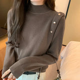Sweater Women's Bottom Sweater Autumn And Winter New Fashionable And Fashionable Black Sweater With Warm And Slim