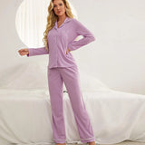 Zingj Women Autumn And Winter Solid Color Long Sleeve Cardigans Trousers Can Be Worn Outside Home